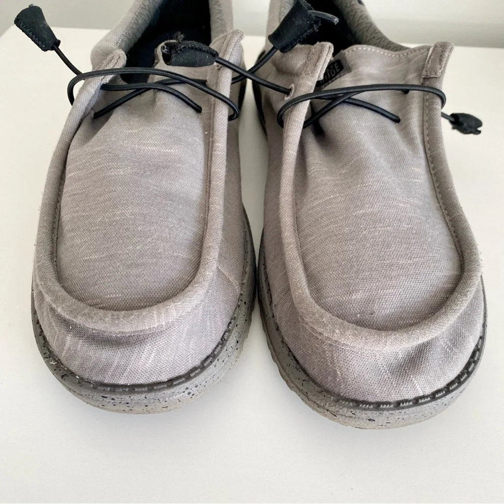 Hey Dude Men's Light Gray Slip-On Loafers